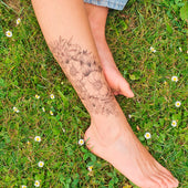 Temporary tattoo "Black Anemones"