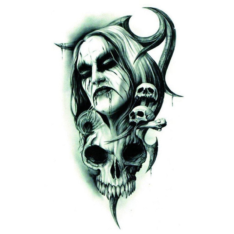 Skull Demon Tattoo Designs Tattoo Design With Skull On Vintage Paper skull-demon-tattoo-designs-tattoo-design-with-skull-on-vintage-paper