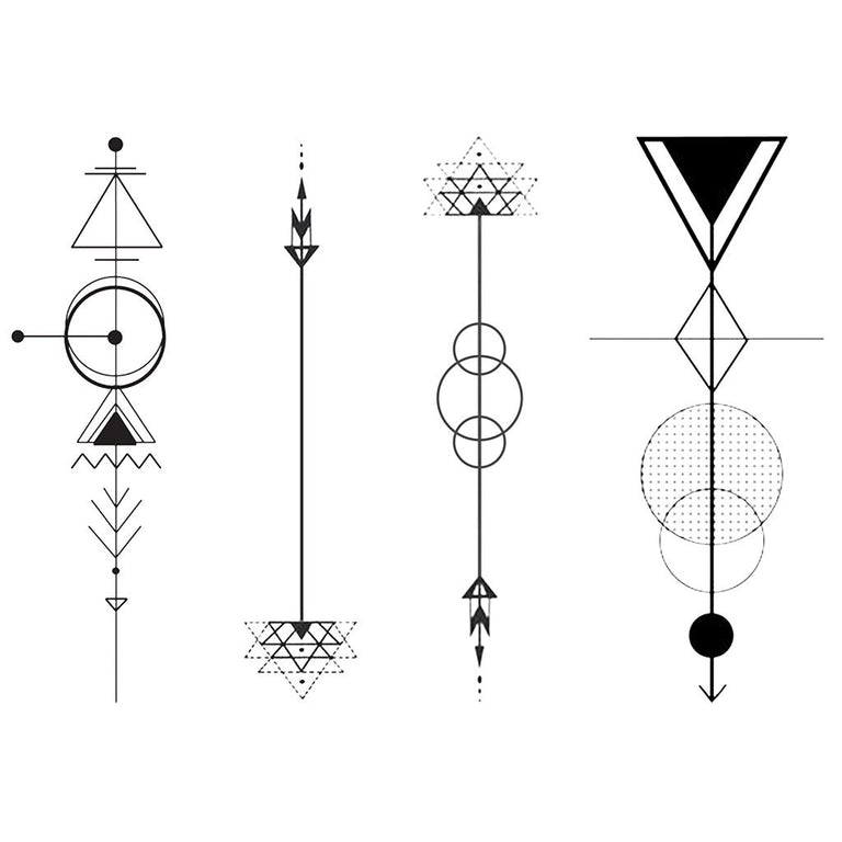 Tatouage éphémère : Line & Circle Pack - ArtWear Tattoo - Tatouage temporaire