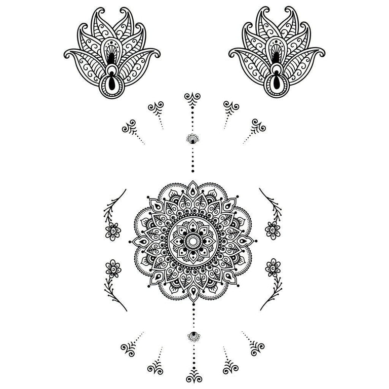 Tatouage éphémère : Mandala Henna Style - ArtWear Tattoo - Tatouage temporaire