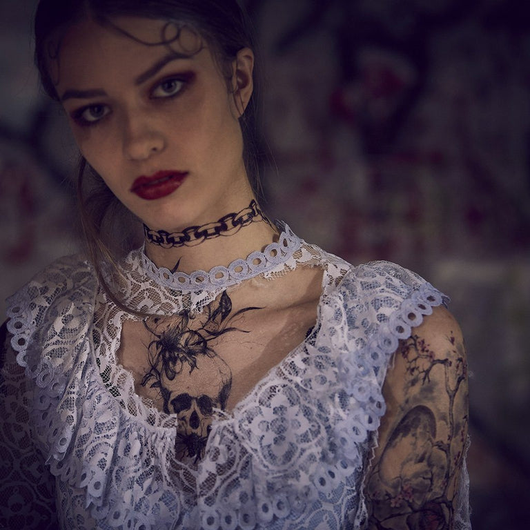 Tatouage éphémère : Artsy Skull - ArtWear Tattoo - Tatouage temporaire