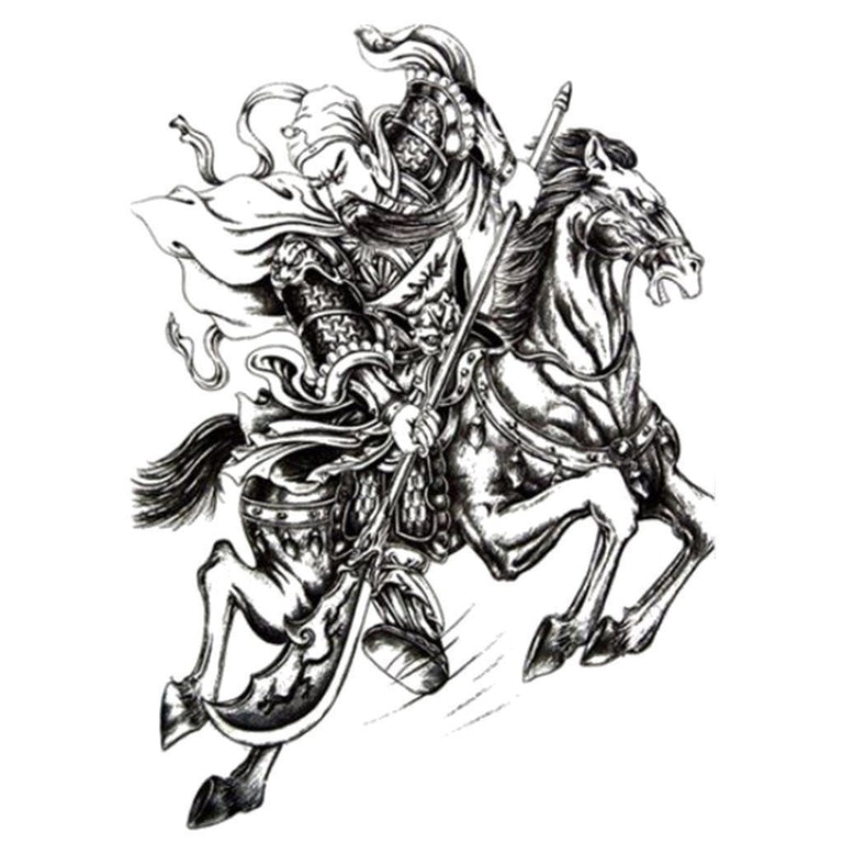 Tatouage éphémère : The Horseman Emperor - ArtWear Tattoo - Tatouage temporaire