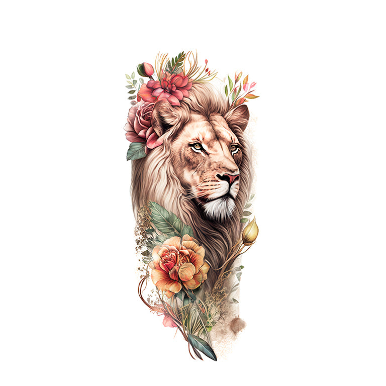 Colourful Floral Lion 2 Sleeve