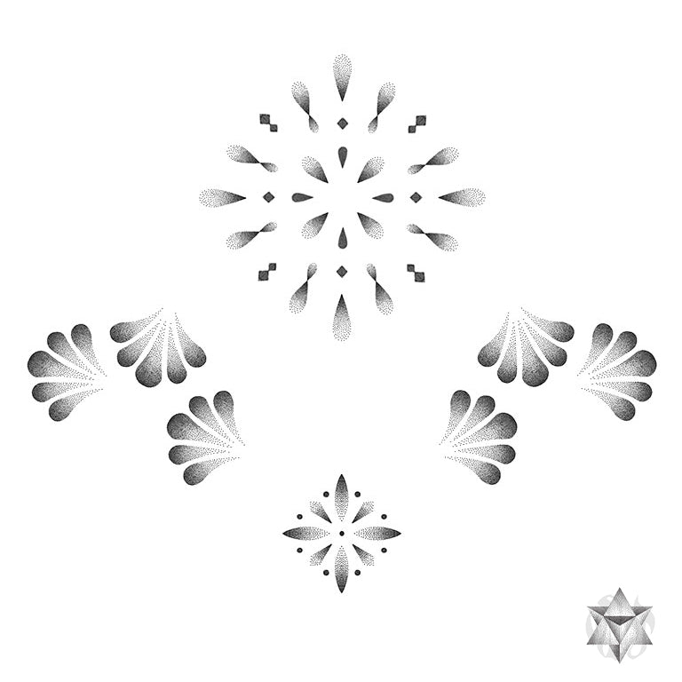 Tatuaje temporal "Mandalas de puntos" de MaâT