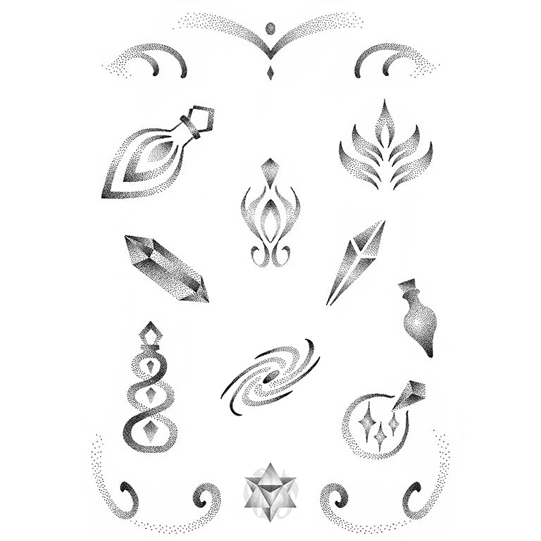 Tatuaje temporal "Pociones y otros" de MaâT