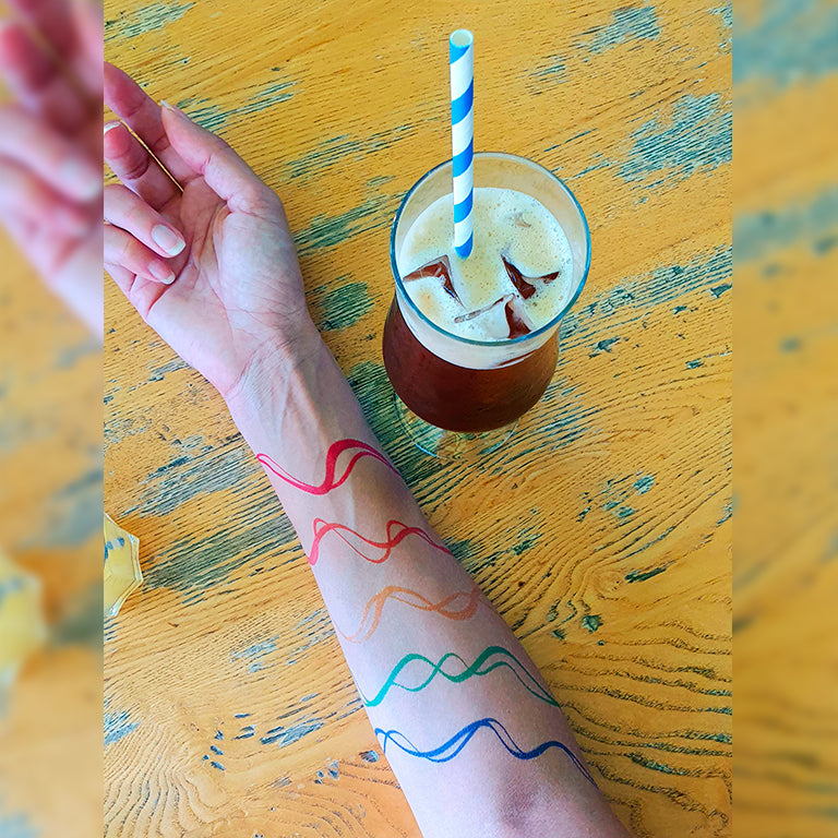 Temporary tattoo "Rainbow Lines"