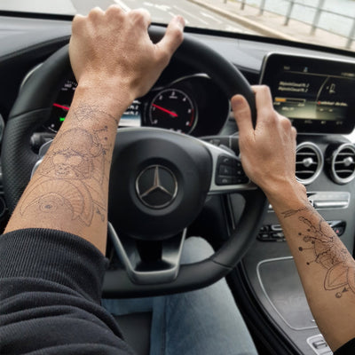 Tatouage éphémère : Sacred Geometric - Scarab - ArtWear Tattoo - Tatouage temporaire