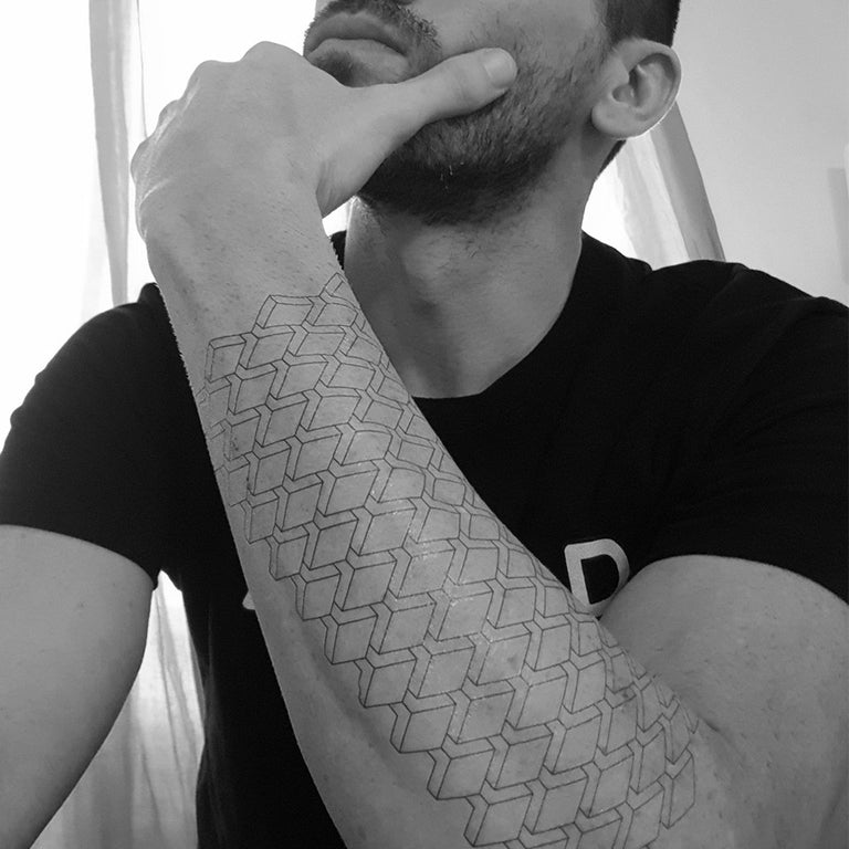 Tatouage éphémère : Geometric 3D Design 2 - ArtWear Tattoo - Tatouage temporaire