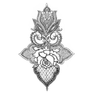 Tatouage éphémère : Rose Ornament - ArtWear Tattoo - Tatouage temporaire