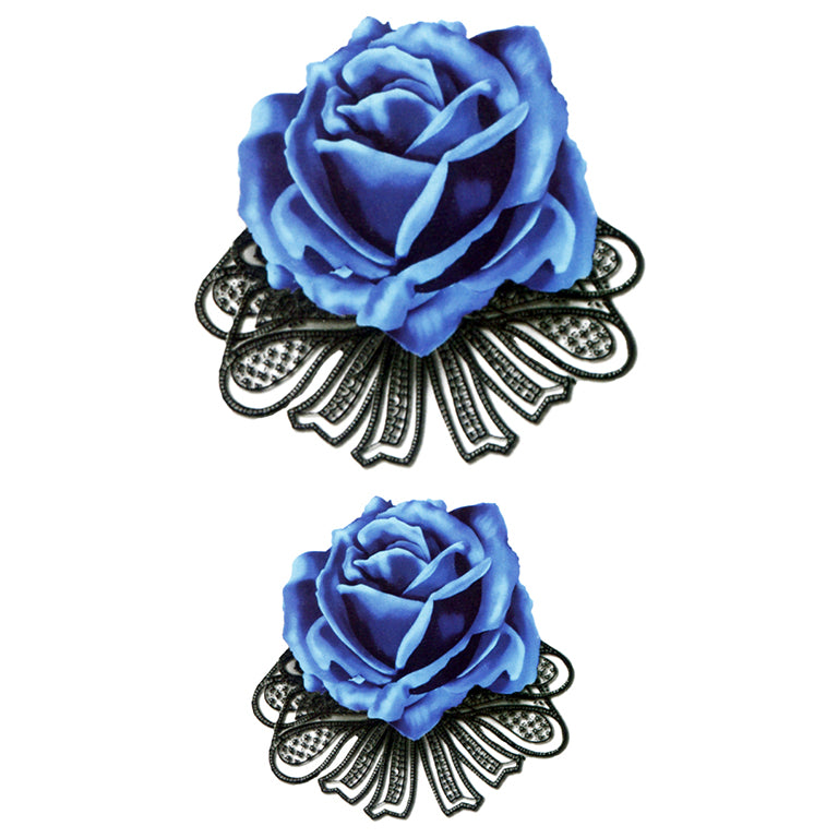 Temporary tattoo "Small Blue Rose"