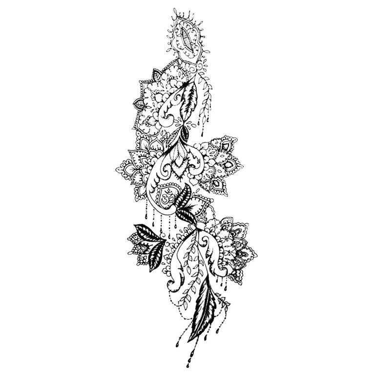 Tatouage éphémère : Om Flowers - ArtWear Tattoo - Tatouage temporaire