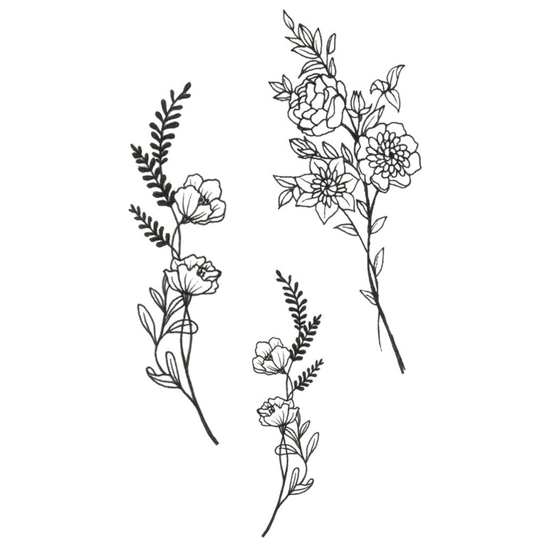 Tatouage éphémère : Small Flowers - Pack - ArtWear Tattoo - Tatouage temporaire