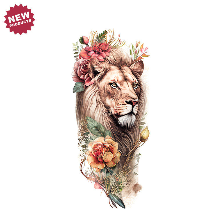 Colourful Floral Lion 2 Sleeve
