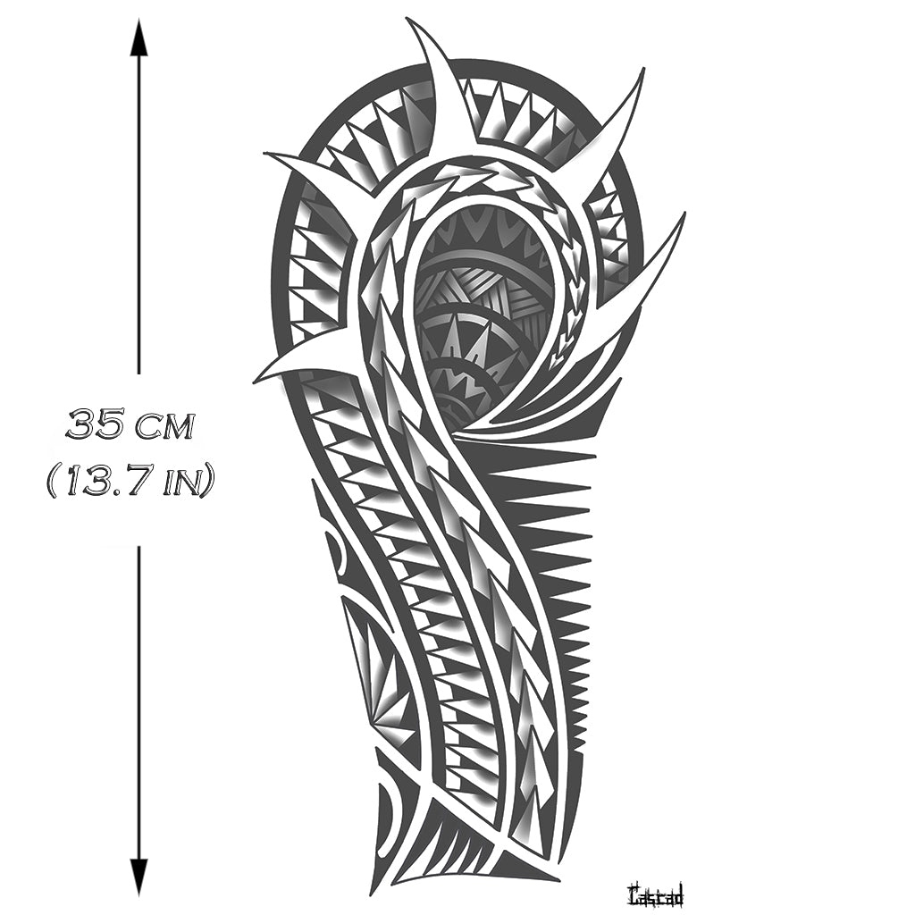 Temporary tattoo "Polynesian Half Sleeve - by CASCAD"