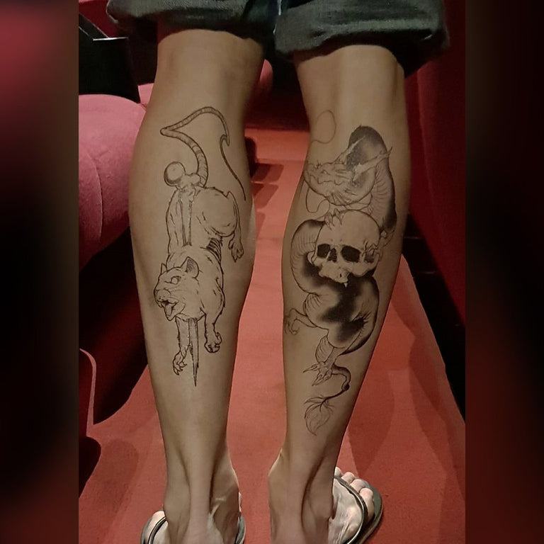 Tatouage éphémère : Large Dragon Skull - by Le Kid - ArtWear Tattoo - Tatouage temporaire
