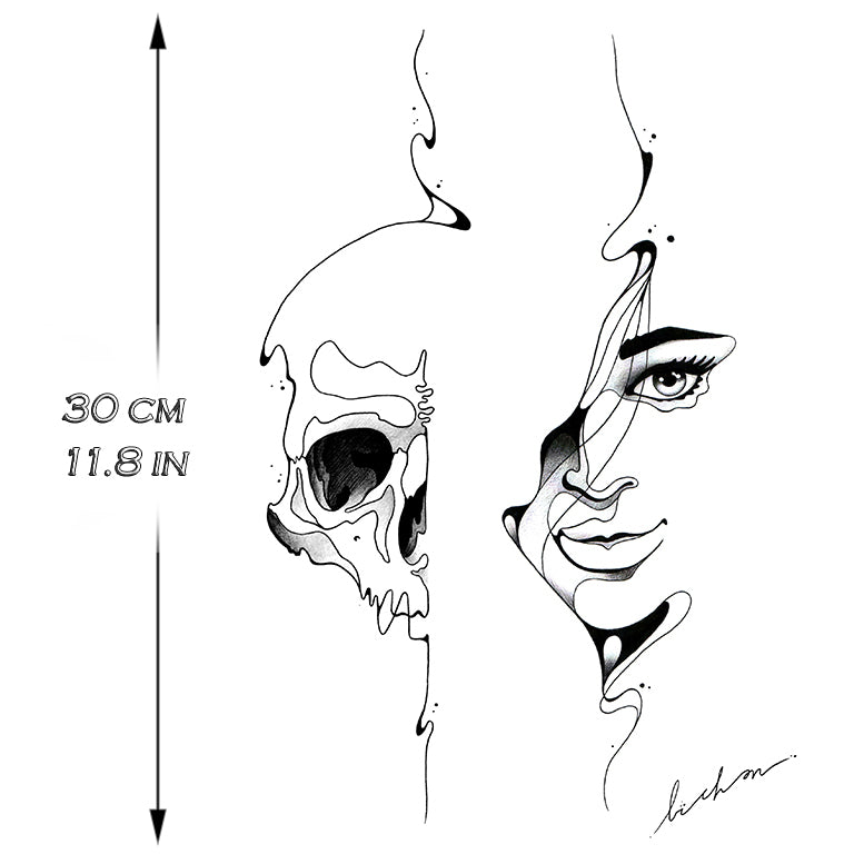 Tatouage éphémère : Death Faces - by Bichon - ArtWear Tattoo - Tatouage temporaire