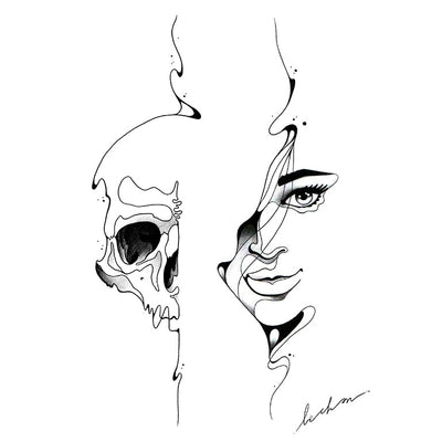 Tatouage éphémère : Death Faces - by Bichon - ArtWear Tattoo - Tatouage temporaire