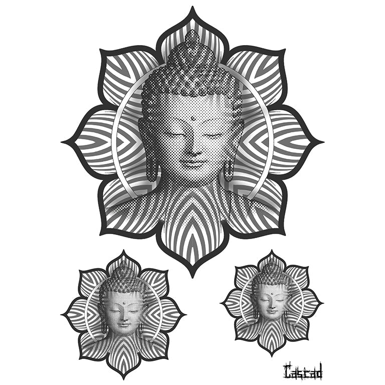 Temporary tattoo "Buddha - by CASCAD"