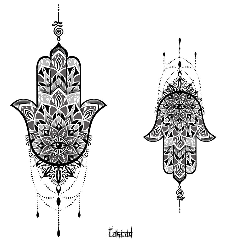 hamsa tattoo stencil