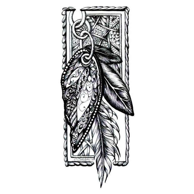 Tatouage éphémère : Feathers Luck - Pack - ArtWear Tattoo - Tatouage temporaire