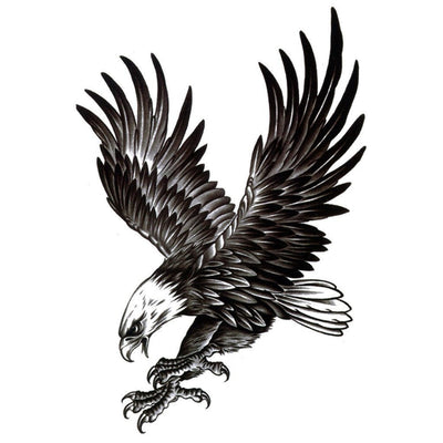 Tatouage éphémère : B&W Eagle - ArtWear Tattoo - Tatouage temporaire