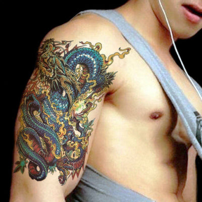 Tatouage éphémère : Blue Dragon - ArtWear Tattoo - Tatouage temporaire