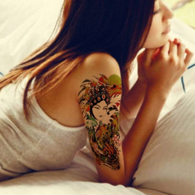 Tatouage éphémère : Chinese Princess & Dragon - ArtWear Tattoo - Tatouage temporaire
