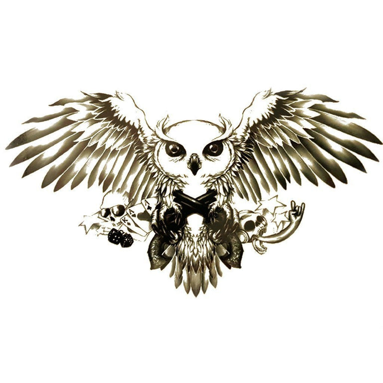 Tatouage éphémère : Flying Owl - ArtWear Tattoo - Tatouage temporaire