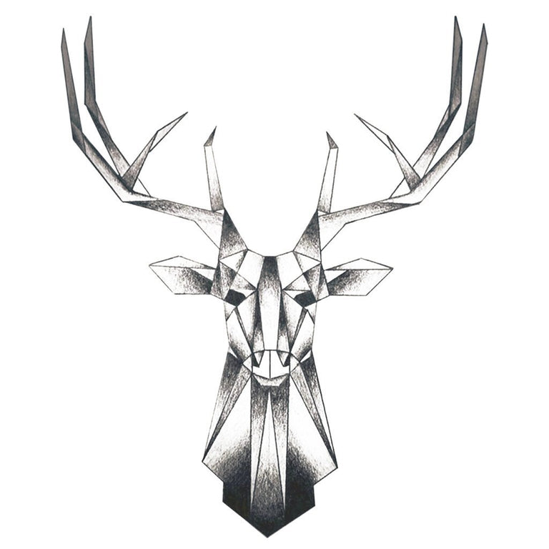Tatouage éphémère : Geometric Stag - ArtWear Tattoo - Tatouage temporaire