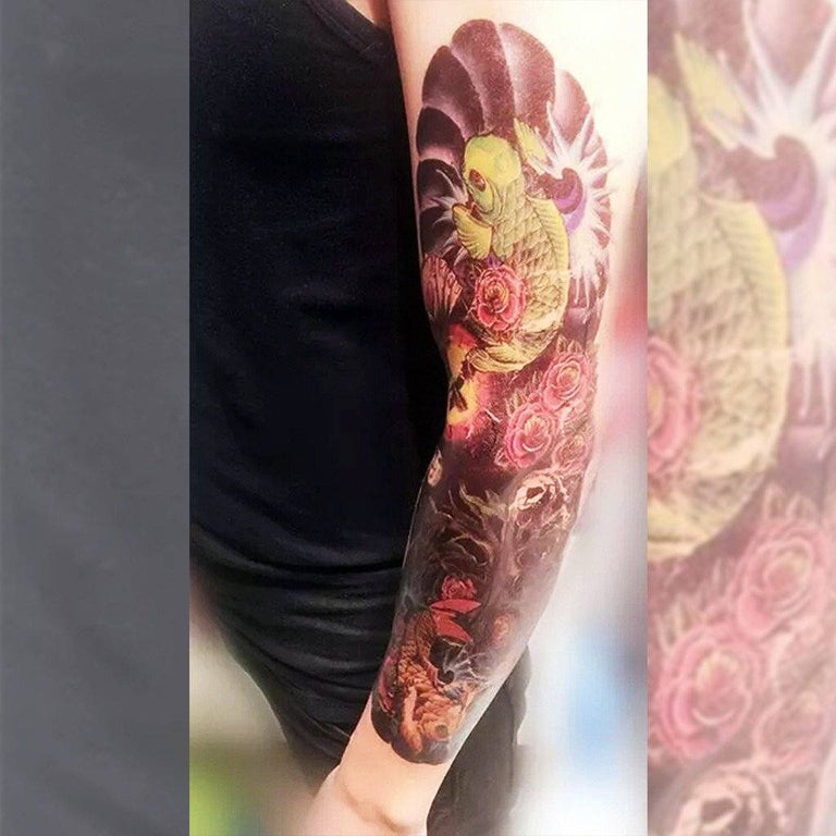 Tatouage éphémère : Koi Fish - Sleeve 6 - ArtWear Tattoo - Tatouage temporaire