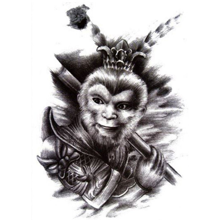 Tatouage éphémère : Warrior Monkey - ArtWear Tattoo - Tatouage temporaire