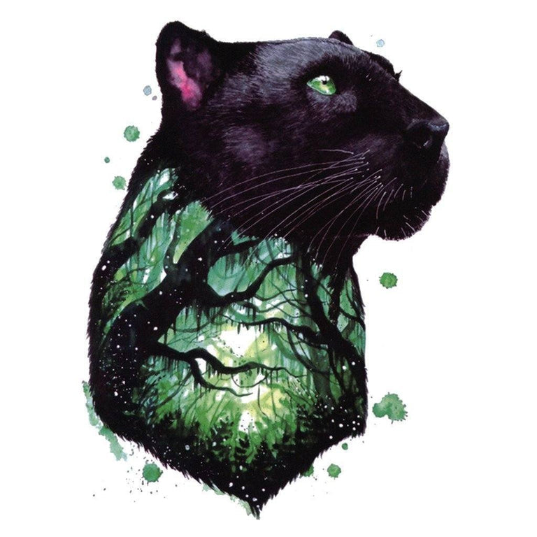 Tatouage éphémère : Watercolor Panther - ArtWear Tattoo - Tatouage temporaire