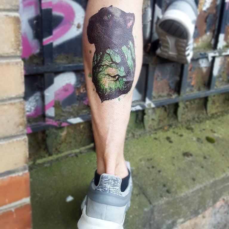 Tatouage éphémère : Watercolor Panther - ArtWear Tattoo - Tatouage temporaire