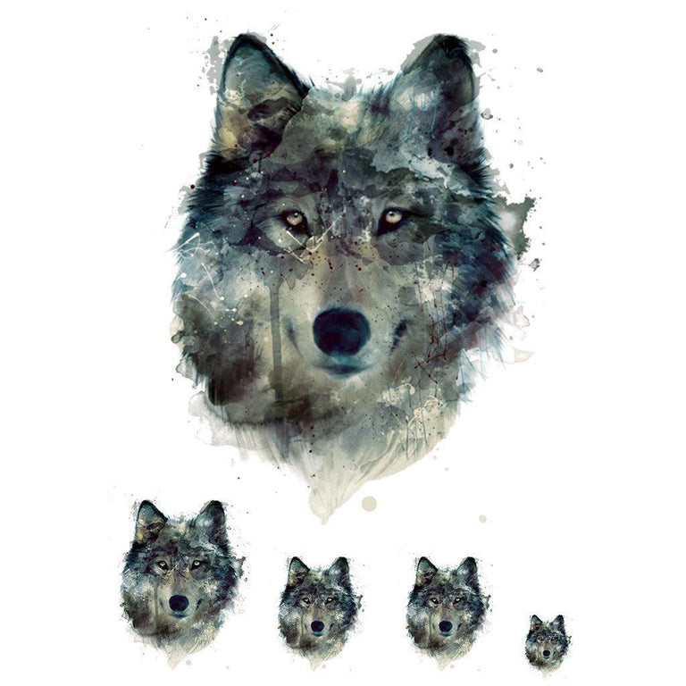 Tatouage éphémère : Wolf Painting - Pack - ArtWear Tattoo - Tatouage temporaire