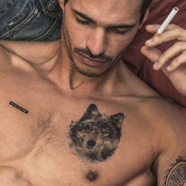 Tatouage éphémère : Wolf Painting - Pack - ArtWear Tattoo - Tatouage temporaire