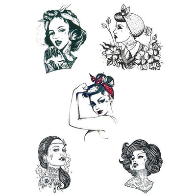Tatouage éphémère : 50's Girl - Pack - ArtWear Tattoo - Tatouage temporaire