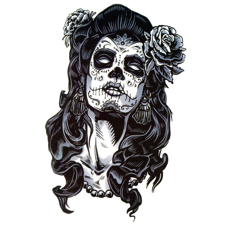 Tatouage éphémère : 50's Santa Muerte - ArtWear Tattoo - Tatouage temporaire