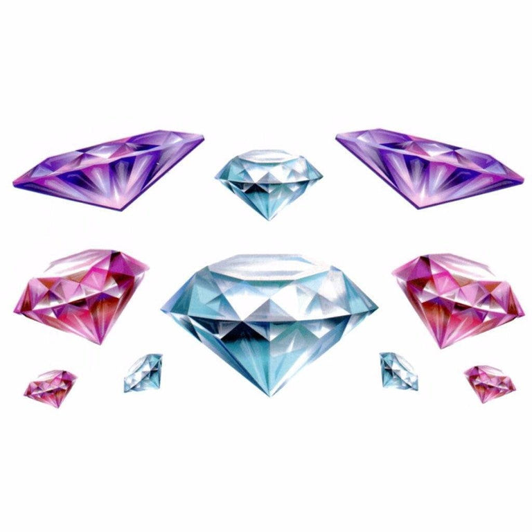 Tatouage éphémère : Colored Diamonds - Pack - ArtWear Tattoo - Tatouage temporaire