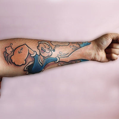Tatouage éphémère : Popeye 3D - Pack - ArtWear Tattoo - Tatouage temporaire