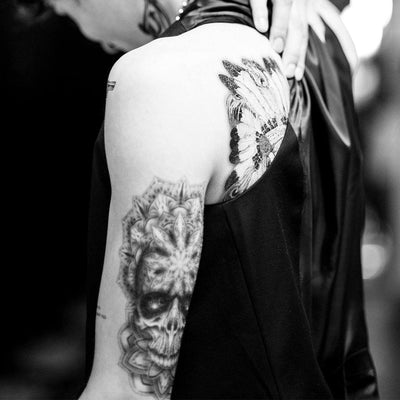 Tatouage éphémère : Skull Mandala - by CASCAD - ArtWear Tattoo - Tatouage temporaire