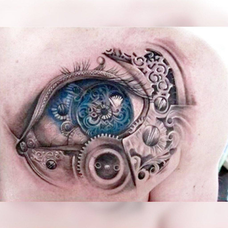 Tatouage éphémère : Blue Mechanical Eyes - Pack - ArtWear Tattoo - Tatouage temporaire