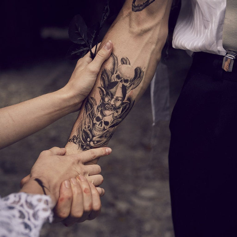 Tatouage éphémère : Evils Heads - ArtWear Tattoo - Tatouage temporaire
