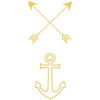 Tatouage éphémère : Golden Arrow & Anchor - Pack - ArtWear Tattoo - Tatouage temporaire