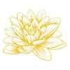 Tatouage éphémère : Large Golden Lotus - ArtWear Tattoo - Tatouage temporaire