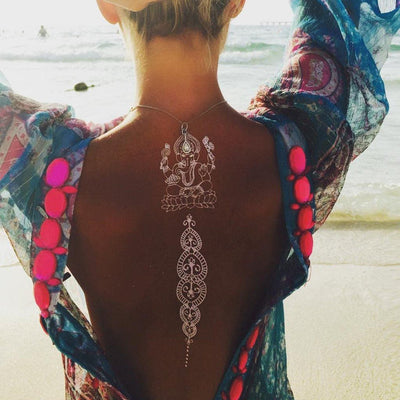 Tatouage éphémère : Metallic Gold Mandala Ribbons - Pack - ArtWear Tattoo - Tatouage temporaire