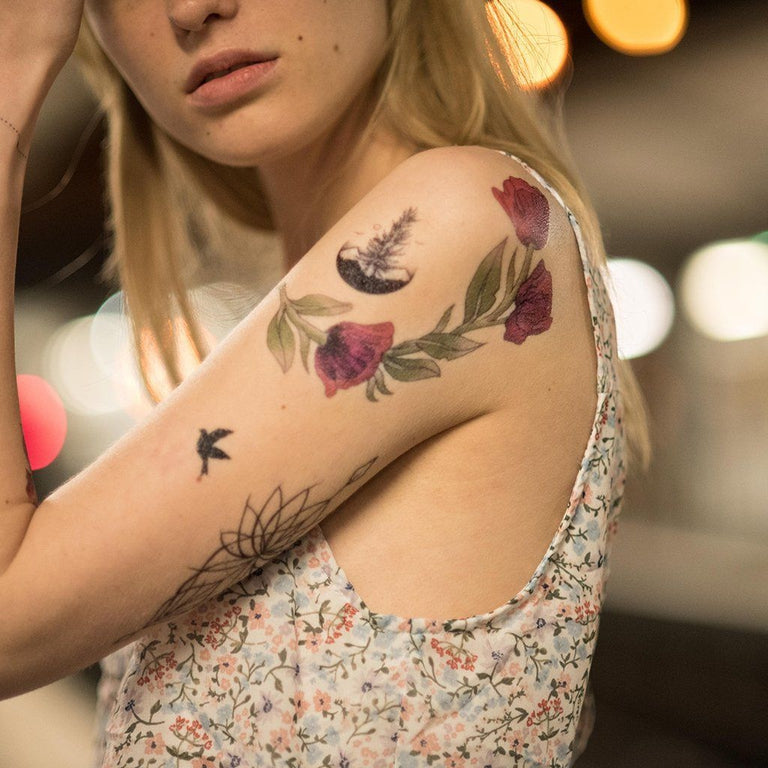 Tatouage éphémère : Floral Swirls - ArtWear Tattoo - Tatouage temporaire