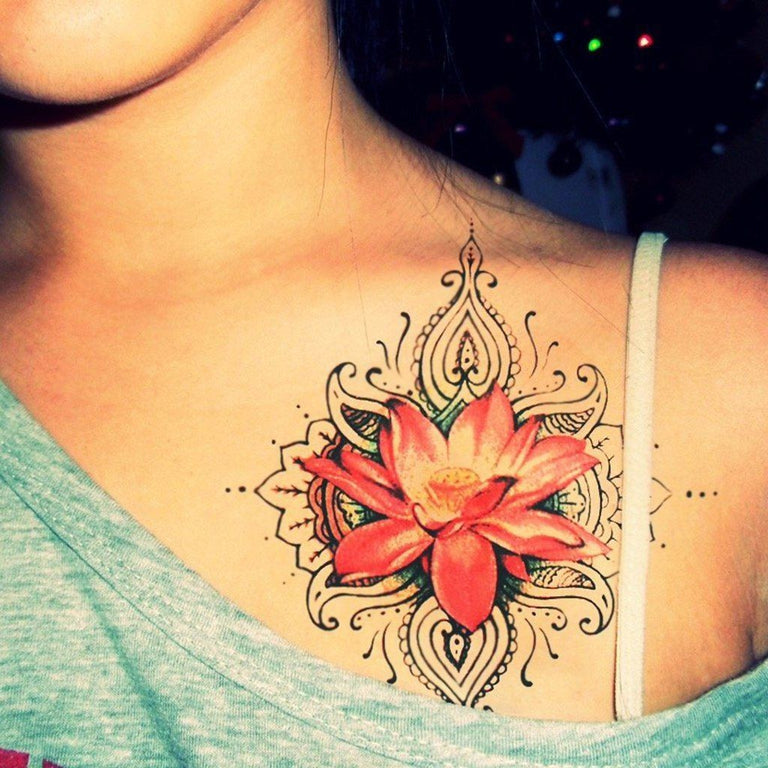 Tatouage éphémère : Pink Lotus - ArtWear Tattoo - Tatouage temporaire