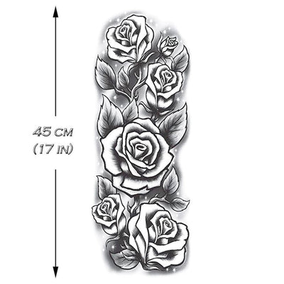 Tatouage éphémère : Roses Sleeve - ArtWear Tattoo - Tatouage temporaire