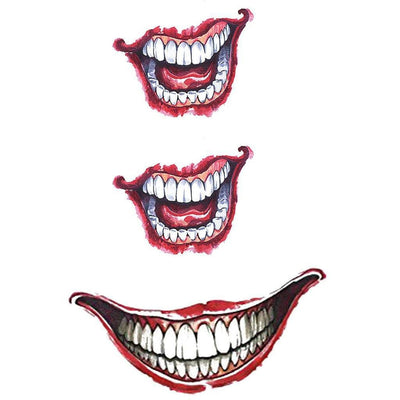 Tatouage éphémère : Glow in the Dark Joker Smile - Pack - ArtWear Tattoo - Tatouage temporaire