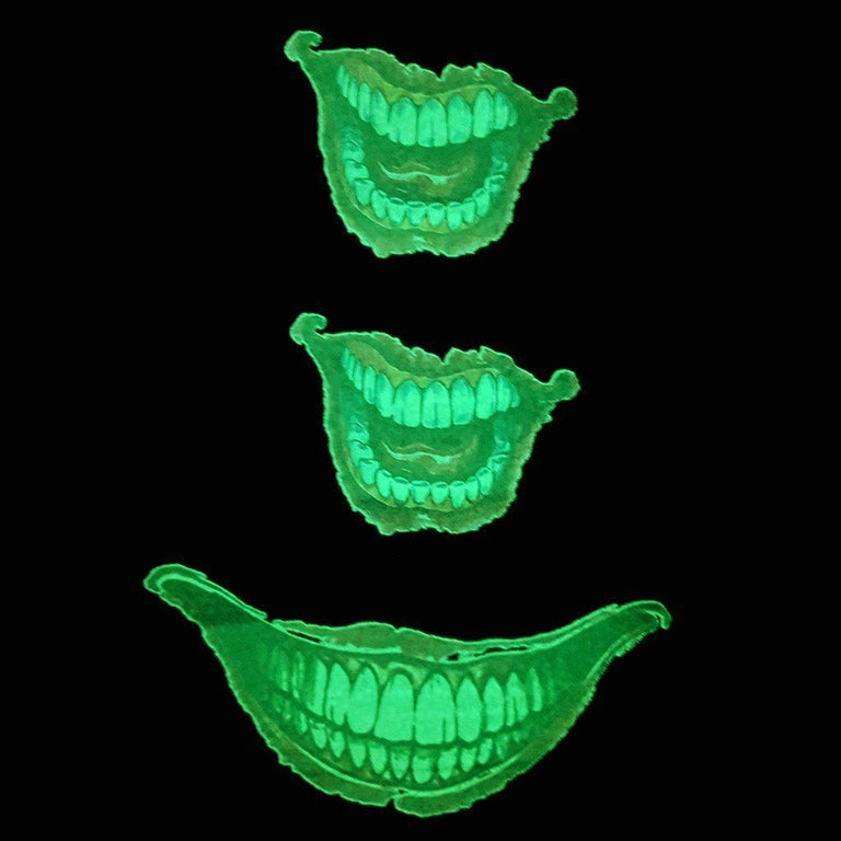 Tatouage éphémère : Glow in the Dark Joker Smile - Pack - ArtWear Tattoo - Tatouage temporaire